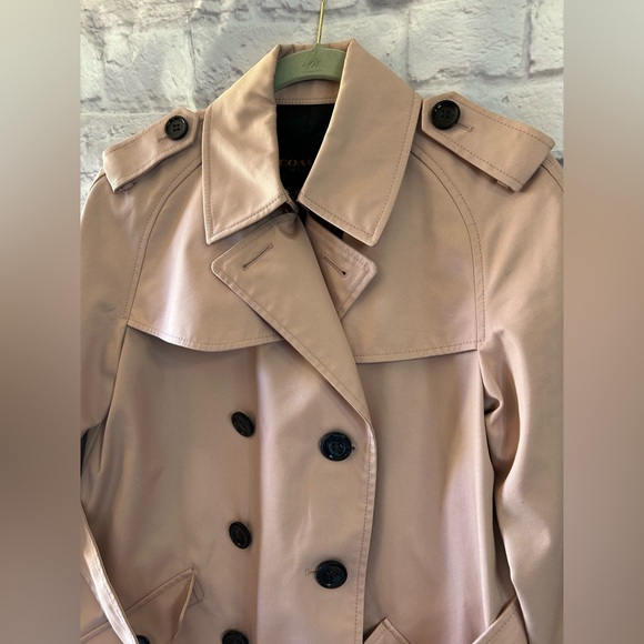 Coach Double-Breasted Trench Coat in Pale Pink With Dust Bag - Picture 3 of 13